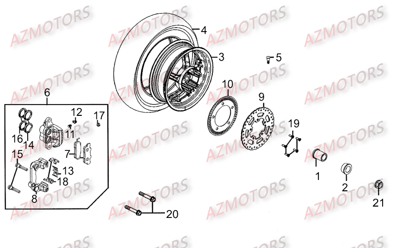 Roues Arriere KYMCO Pièces Scooter Kymco DINK STREET 300 I ABS EURO III