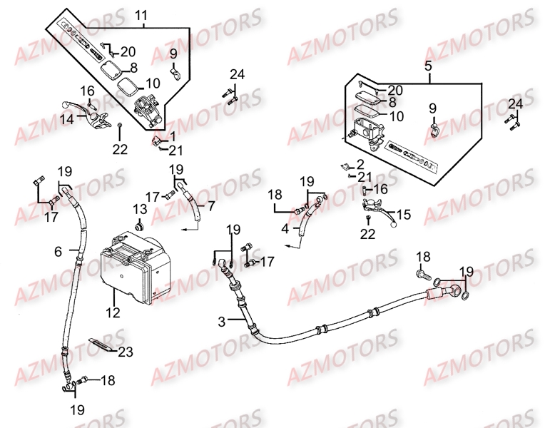 Systeme De Frein KYMCO Pièces Scooter Kymco DINK STREET 300 I ABS EURO III