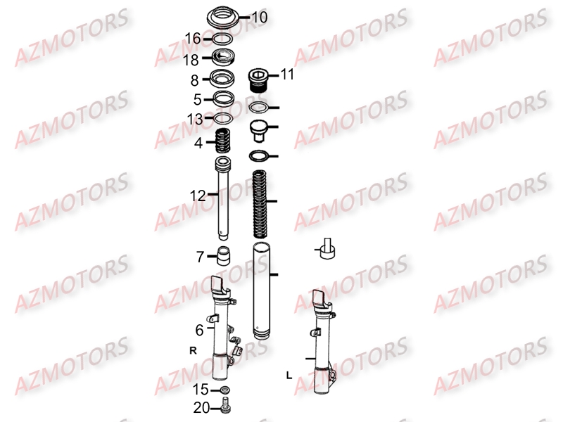 Batons De Fourche KYMCO Pièces Scooter Kymco DINK STREET 300 I ABS EURO III[AVEC WARNING]

