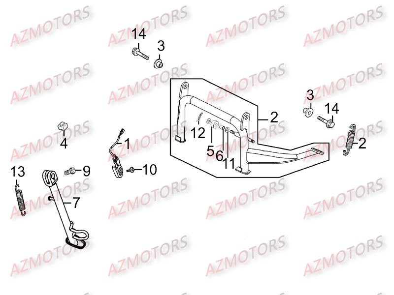 Bequilles KYMCO Pièces Scooter Kymco DINK STREET 300 I ABS EURO III[AVEC WARNING]

