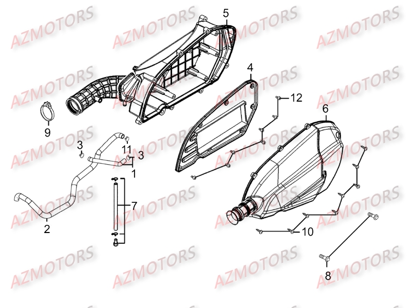 Boite A Air KYMCO Pièces Scooter Kymco DINK STREET 300 I ABS EURO III[AVEC WARNING]

