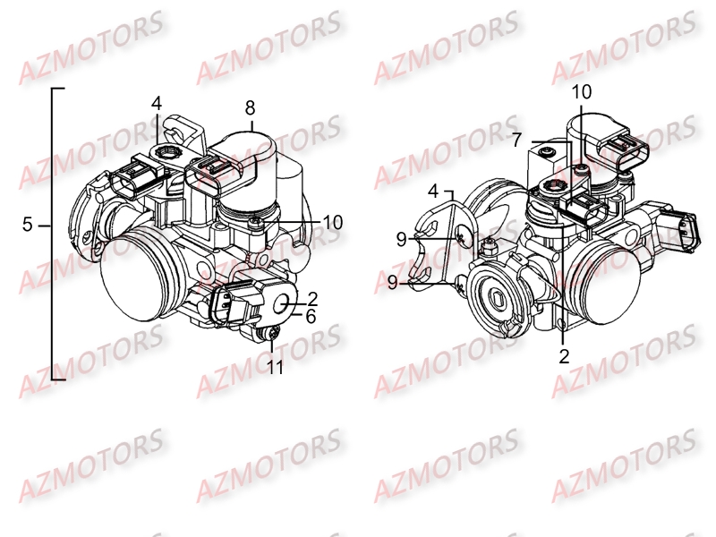 Corps De Papillon KYMCO Pièces Scooter Kymco DINK STREET 300 I ABS EURO III[AVEC WARNING]

