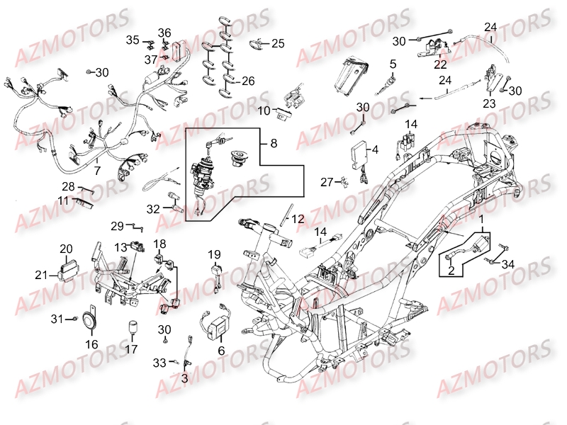 Equipement Electrique KYMCO Pièces Scooter Kymco DINK STREET 300 I ABS EURO III[AVEC WARNING]

