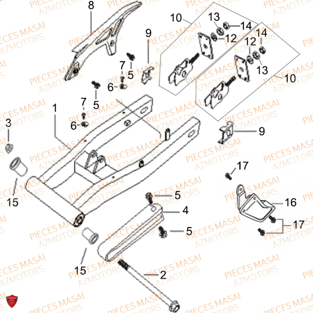 BRAS-OSCILLANT pour DIRTY RIDER 50