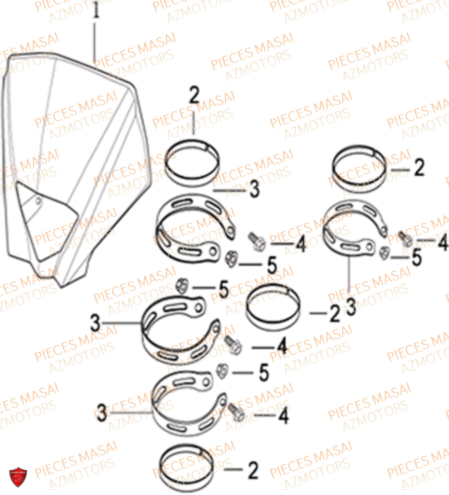 Cache Avant MASAI Pièces Moto DIRTY RIDER 50cc