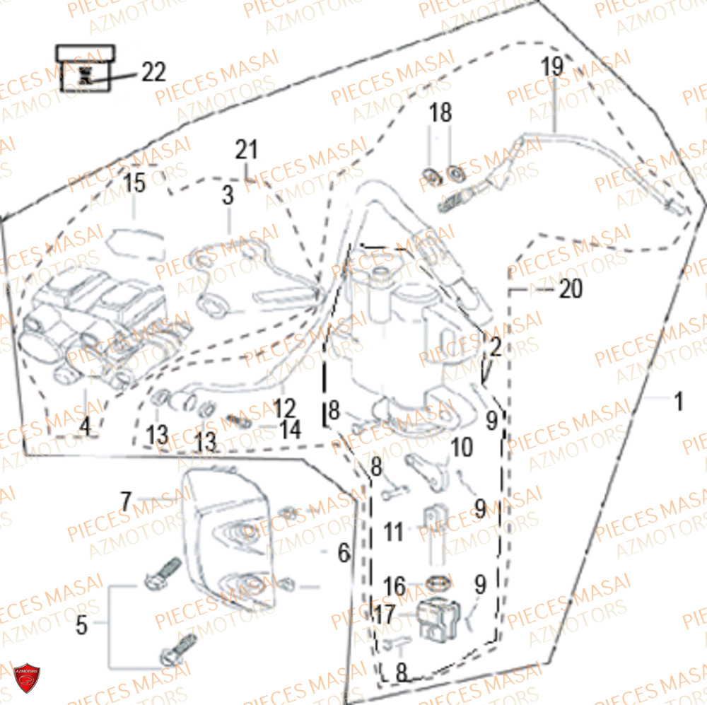 Frein Arriere MASAI Pièces Moto DIRTY RIDER 50cc