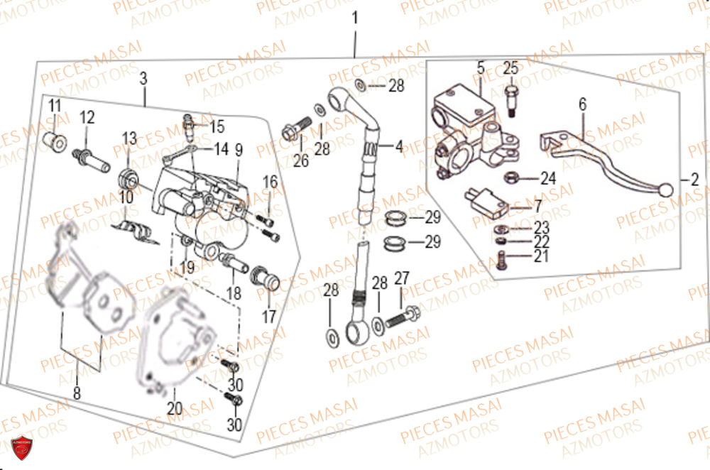 FREIN-AVANT pour DIRTY RIDER 50
