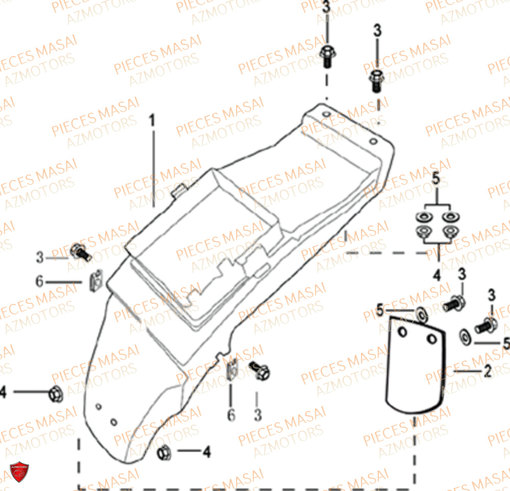Passage De Roue MASAI Pièces Moto DIRTY RIDER 50cc