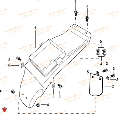 PASSAGE DE ROUE AZMOTORS DIRTY RIDER 50