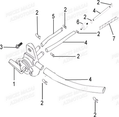 ROBINET A CARBURANT AZMOTORS DIRTY RIDER 50