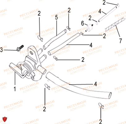 ROBINET DE CARBURANT AZMOTORS DIRTY RIDER 50