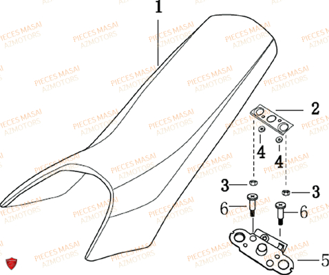 SELLE AZMOTORS DIRTY RIDER 50