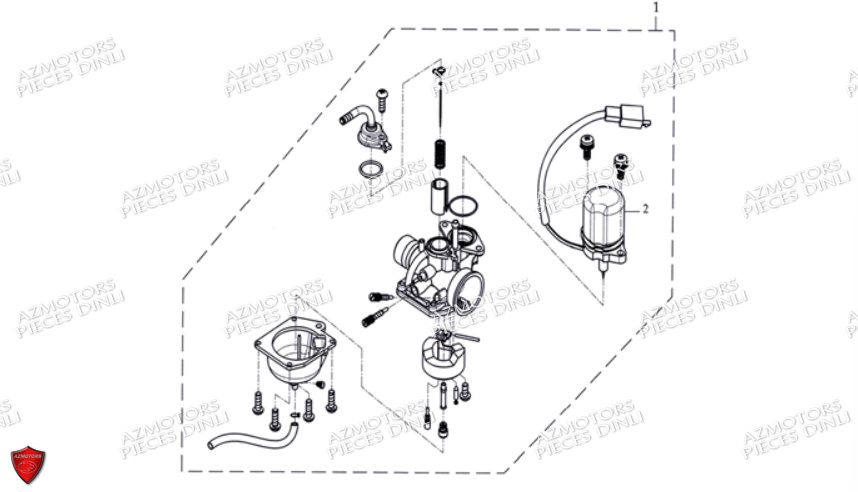 Ensemble Carburateur DINLI Pièces Quad DL502