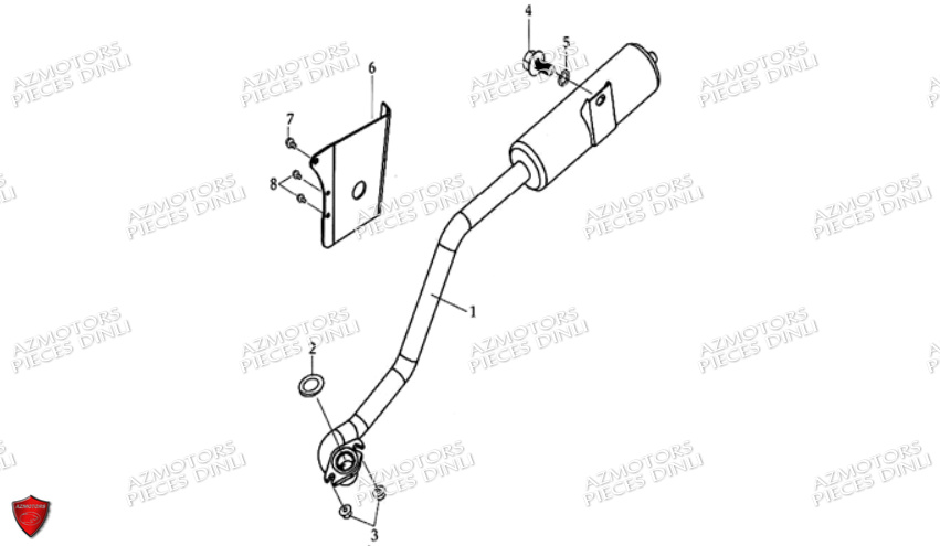 Ensemble Echappement DINLI Pièces Quad DL502