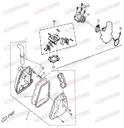 ENSEMBLE FILTRE A AIR AZMOTORS DL502