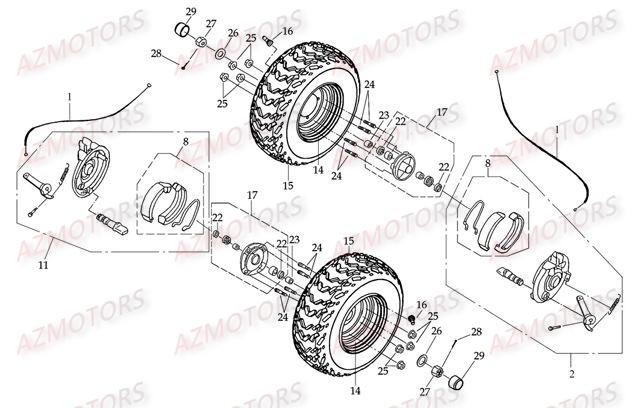 ROUES AVANT AZMOTORS DL502