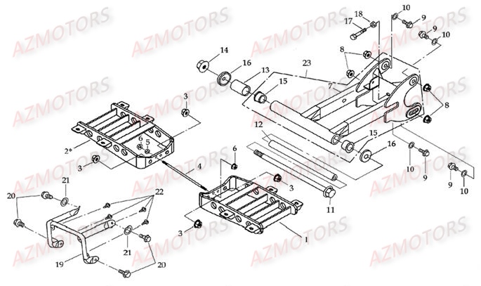 BRAS OSCILLANT AZMOTORS DL601 100CC