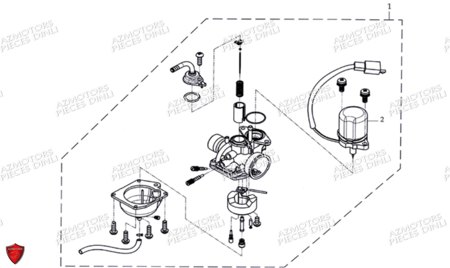 Carburateur DINLI Pièces Quad DL601 100cc