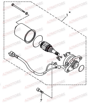 DEMARREUR AZMOTORS DL601 100CC