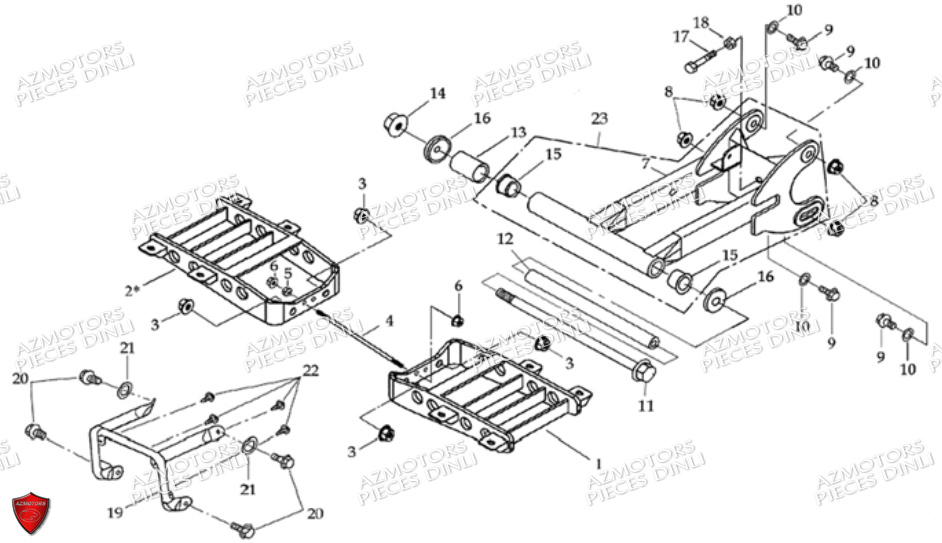 ENSEMBLE-BRAS-OSCILLANT pour DL601-100CC