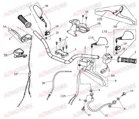 GUIDON AZMOTORS DL601 100CC