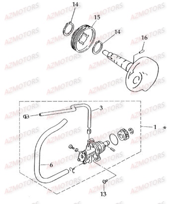 POMPE A HUILE AZMOTORS DL601 100CC