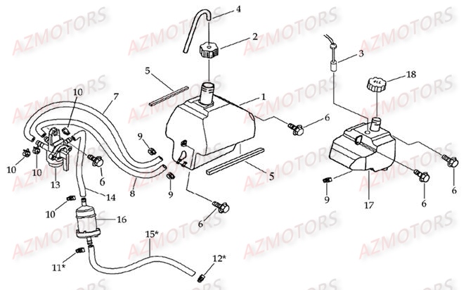 RESERVOIRS AZMOTORS DL601 100CC