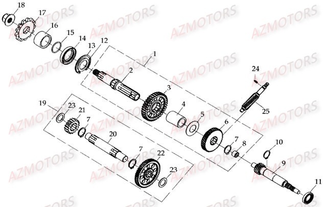 BOITE VITESSE MARCHE AV AZMOTORS DL601