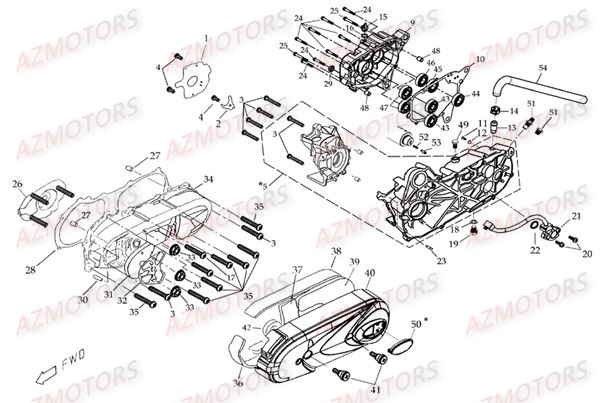 CARTER MOTEUR MARCHE AV AR AZMOTORS DL601