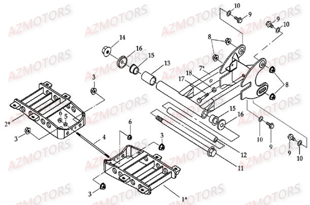 BRAS OSCILLANT AZMOTORS DL603
