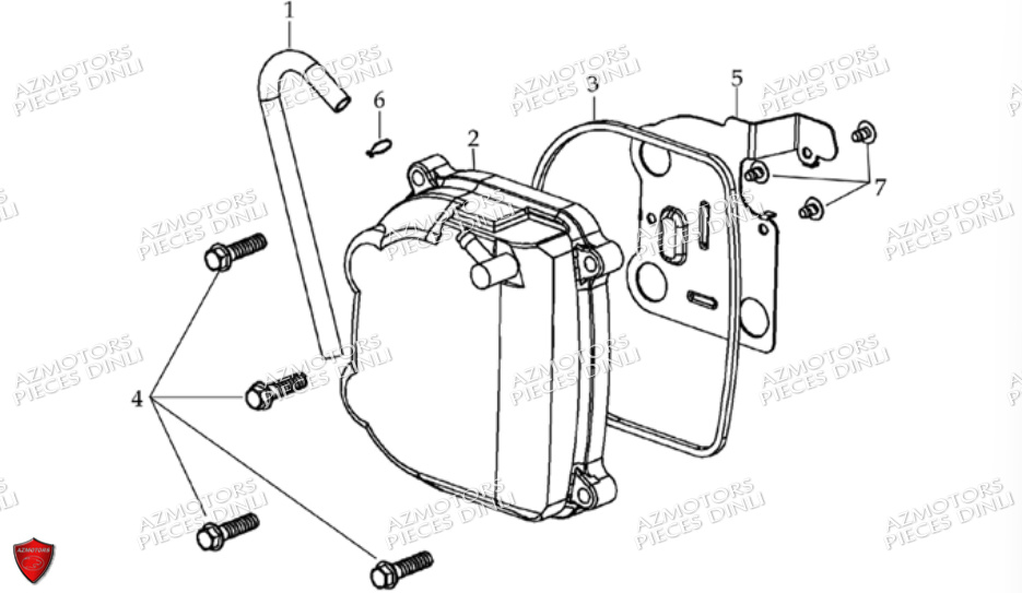 Cache Culbuteur DINLI Pièces Quad DL603-150cc