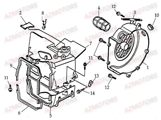 CARTER DE REFROIDISSEMENT AZMOTORS DL603