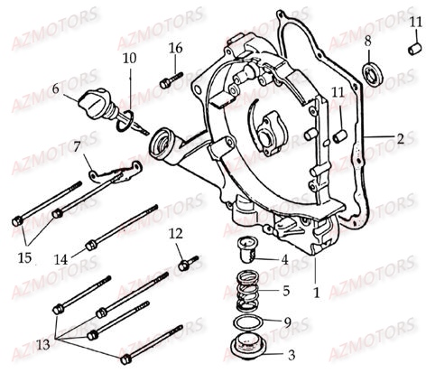CARTER MOTEUR DROIT AZMOTORS DL603