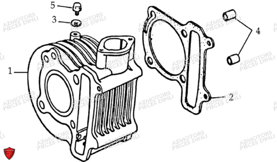 Cylindre DINLI Pièces Quad DL603-150cc