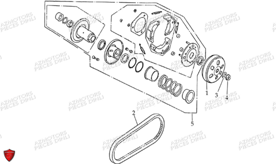 Embrayage DINLI Pièces Quad DL603-150cc