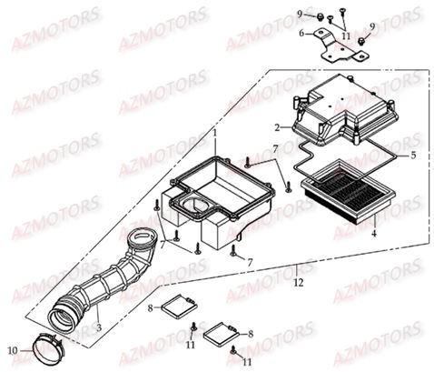 FILTRE A AIR AZMOTORS DL603