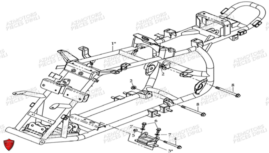 Cadre DINLI Pièces Quad DL604-150HR