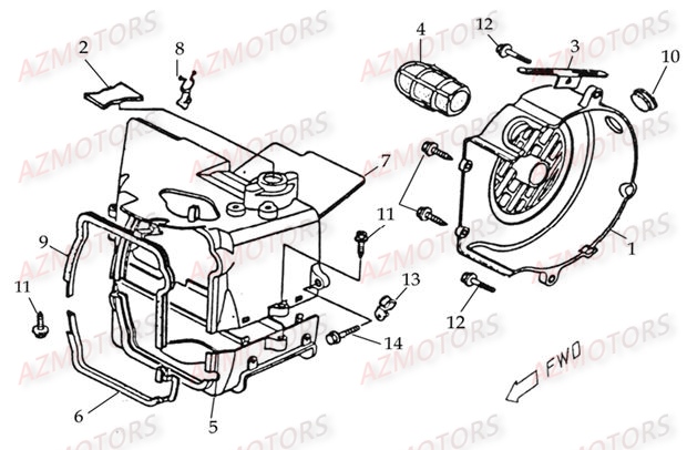 CARTER DE REFROIDISSEMENT AZMOTORS DL604