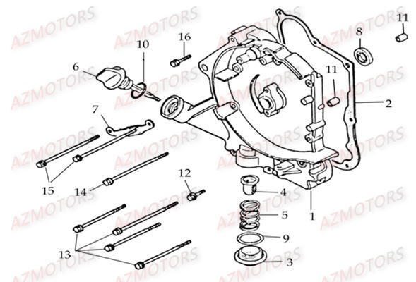 CARTER MOTEUR DROIT AZMOTORS DL604