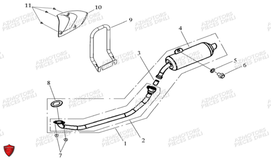 ECHAPPEMENT DINLI DL604