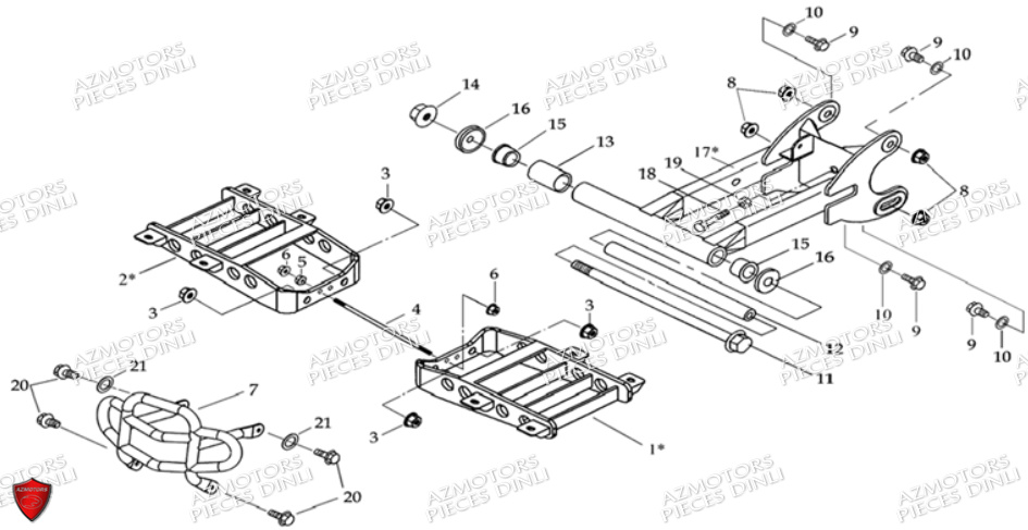 ENSEMBLE BRAS OSCILLANT DINLI DL604