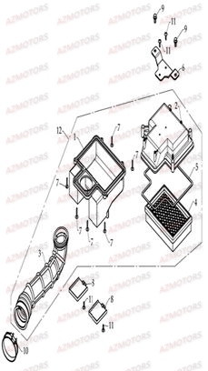 FILTRE A AIR AZMOTORS DL604