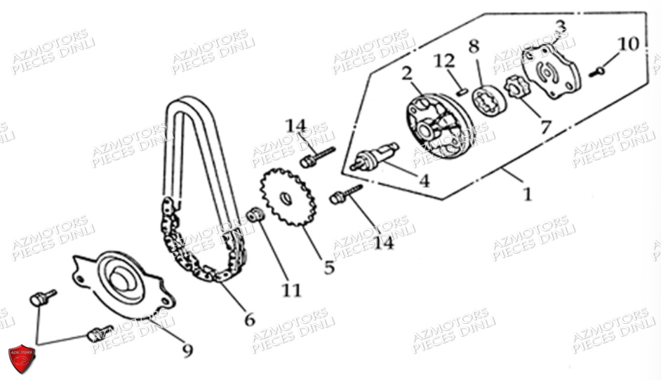 Pompe A Huile DINLI Pièces Quad DL604-150HR