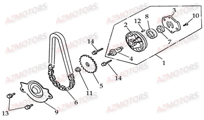 POMPE A HUILE AZMOTORS DL604
