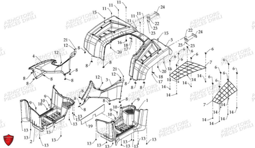 CARROSSERIE ARRIERE DINLI DL700X