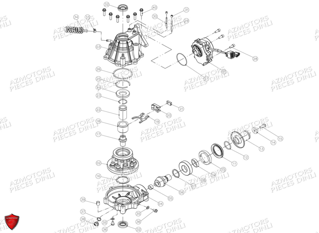 PONT AVANT DETAILLE DINLI DL700X