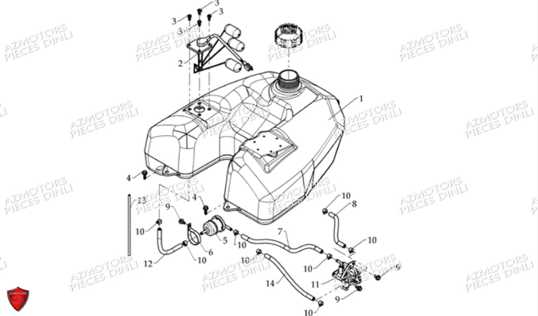 RESERVOIR A CARBURANT DINLI DL700X