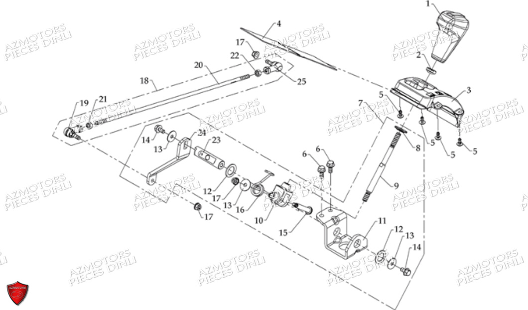 SELECTEUR DE VITESSES DINLI DL700X