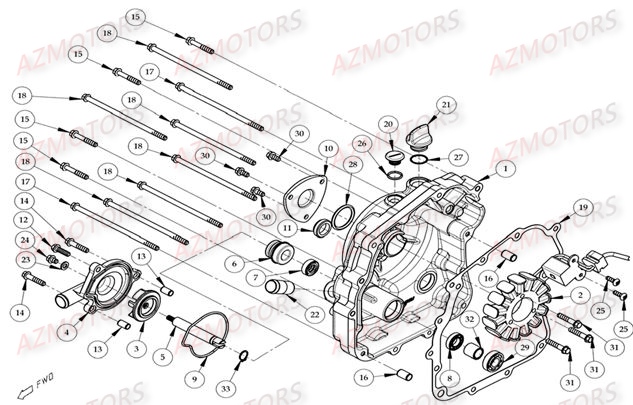 CARTER DROIT AZMOTORS DL801 AV2006