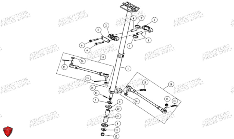 COLONNE-DE-DIRECTION pour DL801-AV2006